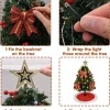 Pre Lit Table Top Christmas Tree Decoration 24in