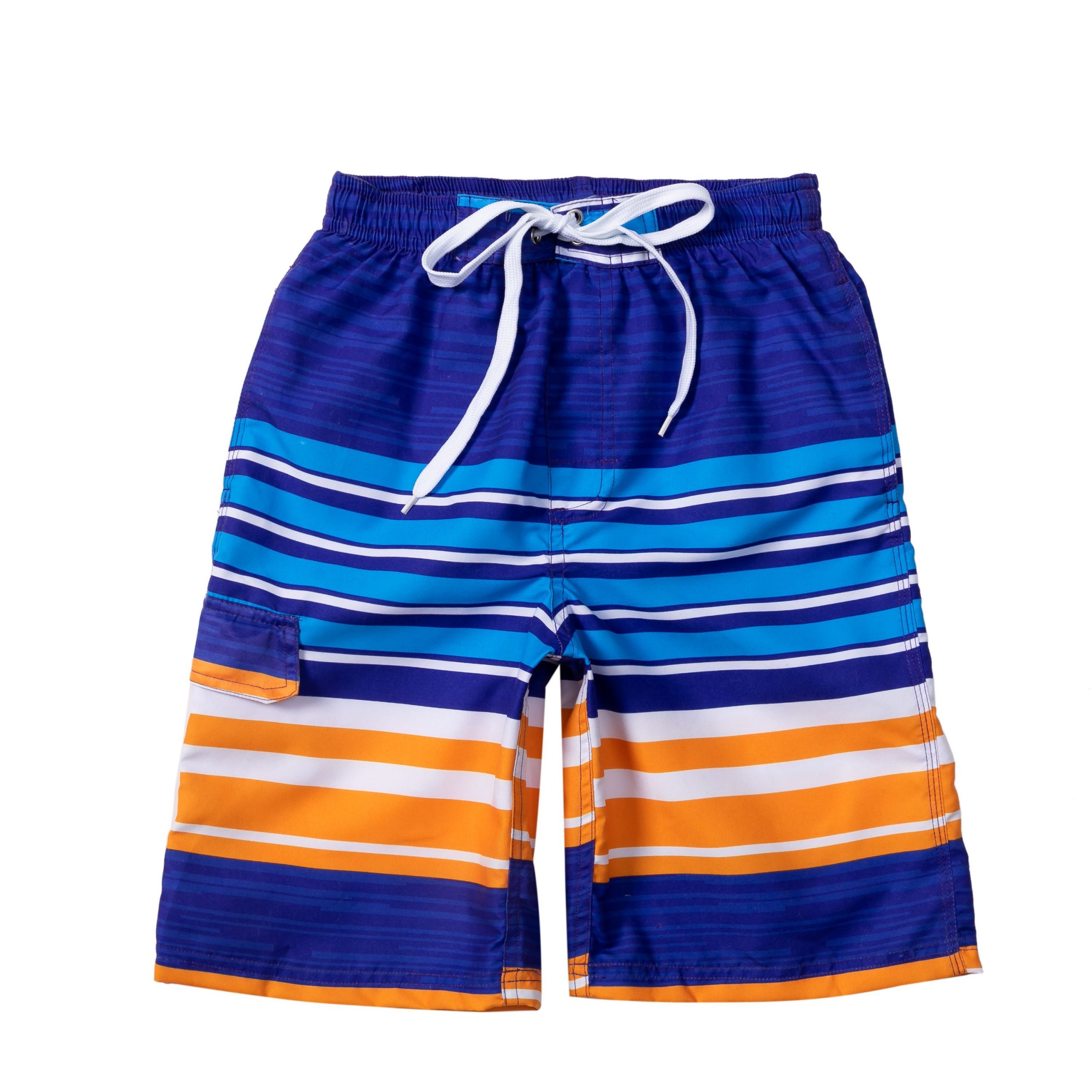 Orange and Blue Stripe Kids Swimming Trunk – SLOOSH
