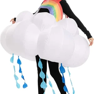 Adult Inflatable Raining Rainbow Cloud Tutu Costume