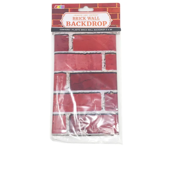 Red Brick Wall Backdrop Wall Decoration (4ft x 30ft)