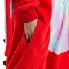 Unisex Red Dragon Animal Pajamas Costume - Adult