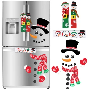 Snowman Handle Covers and Magnets Kitchen Christmas Decor