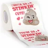 Valentines Day Poop Iconic Expression Toilet Paper 3 Rolls of 200 Sheets