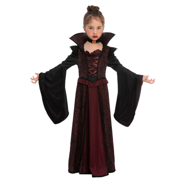 Royal Vampire Costume Set for Girls Halloween Dress Up Party
