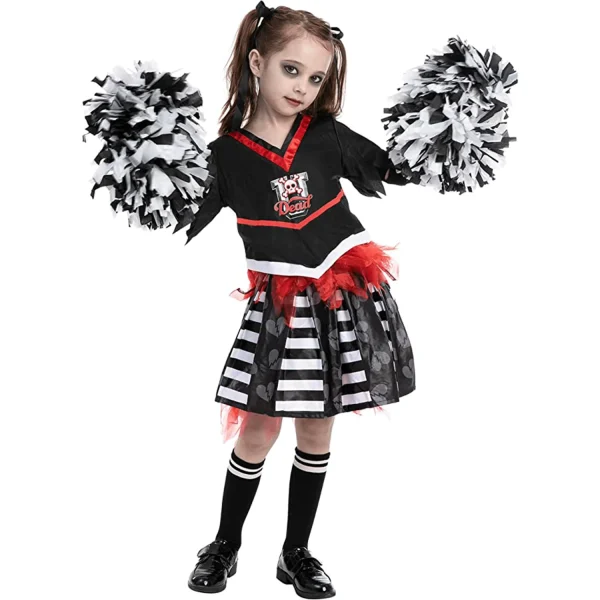 Daunting Dead Cheerleader Halloween Costume for Girls