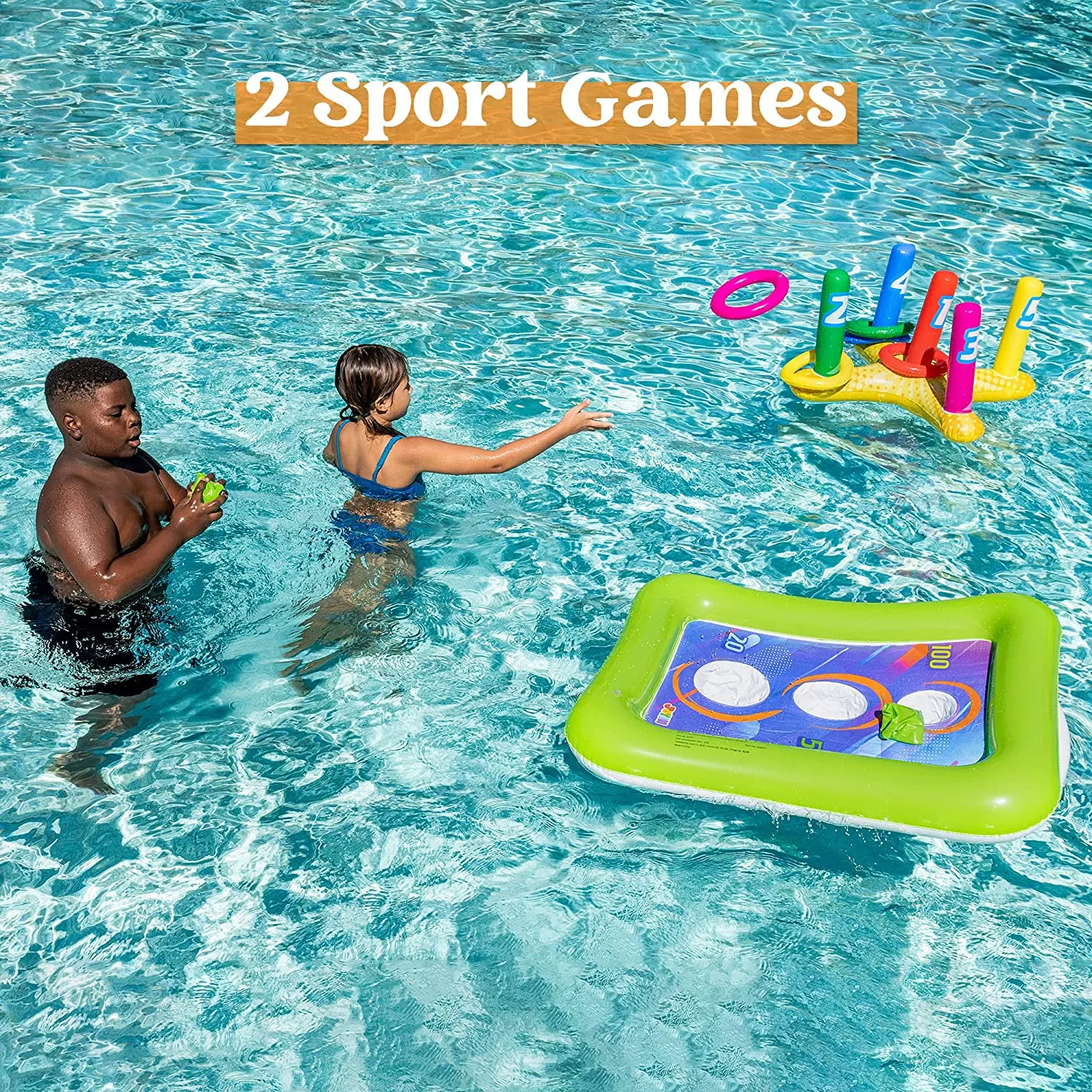Inflatable Pool Toss Game Combo Set, 2 Sets – SLOOSH