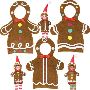 3pcs Christmas Gingerbread Santa Couture Set