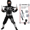 Kids Silver Ninja Costume with Foam Accessories