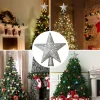 Silver Christmas Tree Star Topper
