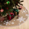 Snowflakes Christmas Tree Skirt Decoration 36in