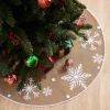 Snowflakes Christmas Tree Skirt Decoration 36in
