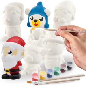 6Pcs Christmas Squishy Toys Coloring Kit