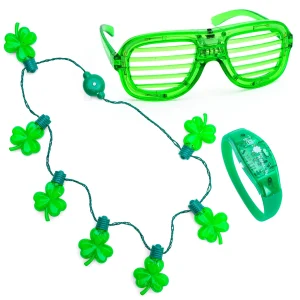St. Patrick’s Day Led Shamrock Necklace