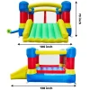Inflatable Red, Blue and Green Jumper Bounce House, 12 ft x 9 ft x 6 ft