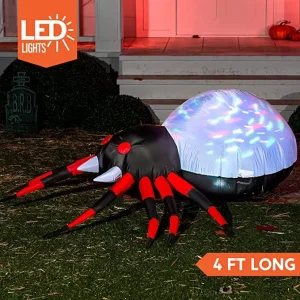 4ft Inflatable LED Projection Kaleidoscope Spider