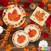 Thanksgiving Disposable Dinnerware Set for 48 Guests