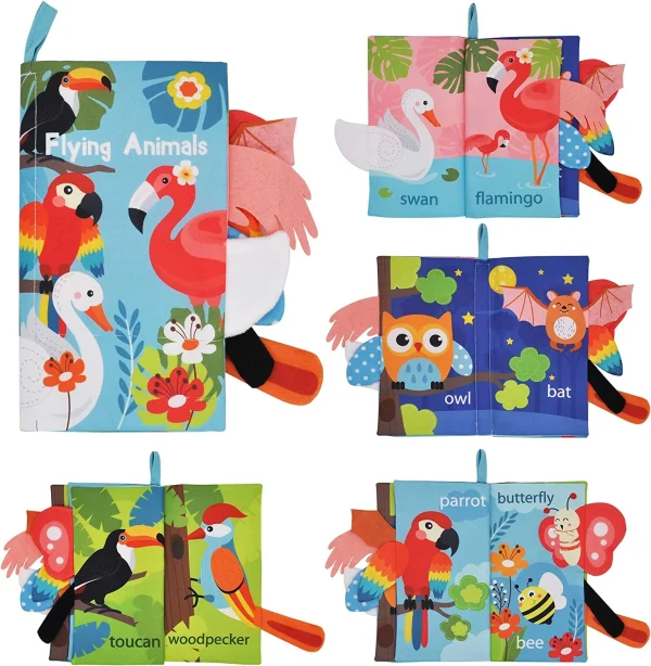 3pcs Soft Baby Books with Animal Tail