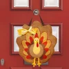 Thanksgiving Turkey Burlap Door Decorations