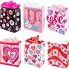 12Pcs Paper Gift Bags with Filing Paper for Valentines Day
