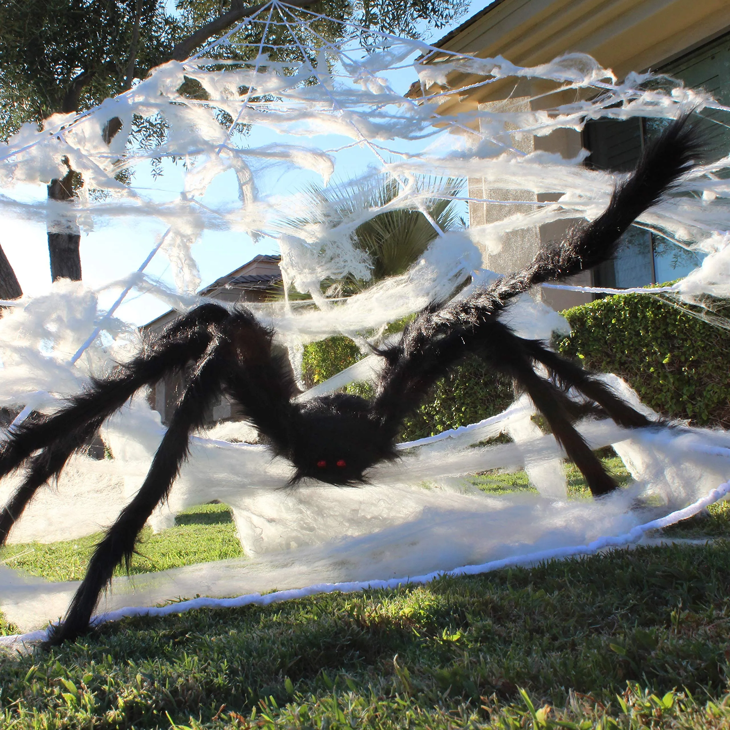 Spider web with giant spider set