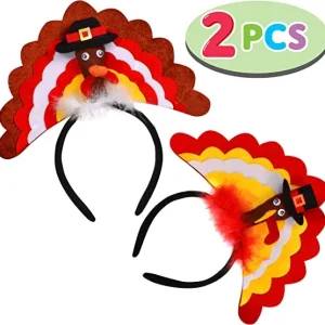 2Pcs Turkey and Drumstick Headbands