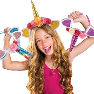 Unicorn Headband DIY Craft Kit, 181 Pcs – KLEVER KITS