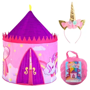 Unicorn Pink Castle Tents for Kids 54×41.5in