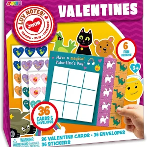 36Pcs Valentines Cards Of Animal Tic Tac Toe