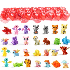 28Pcs Valentines Assembling Toys with Valentines Day Cards for Kids-Classroom Exchange Gifts