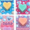 24Pcs Heart Shaped SOAP with Valentines Day Cards for Kids-Classroom Exchange Gifts
