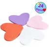 24pcs Heart Shaped Doilies and Foam Heart Stickers