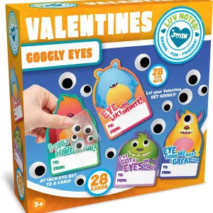 28Pcs Valentines Cards With Stick-on Monster Googly Eyes