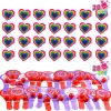 140Pcs Valentines Day Stationery Set with Treat Bags for Kids