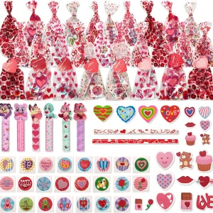 28pcs Kids Valentines Cards with Stationery Set-Classroom Exchange Gift