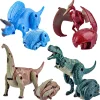 12Pcs Kids Valentines Cards with Transforming Dinosaur Toys in Egg-Classroom Exchange Gifts