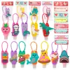 24Pcs Assorted Animals Hand Sanitizer Travel Bottle with Valentines Day Cards for Kids-Classroom Exchange Gifts