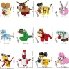 26pcs Building Blocks Animals Prefilled Hearts with Kids Valentines Cards