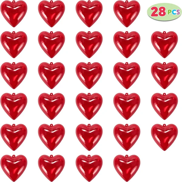 28Pcs Prefilled Hearts with Car Crayons and Valentines Day Cards for Kids-Classroom Exchange Gifts