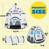 White Rocket Ship Pop Up Play Tent With Tunnel