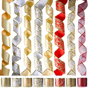 Wired Christmas Ribbon 2.5inch x 16.41ft