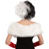 Womens Black and White Wig Set