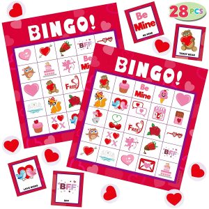 Valentines Day Bingo Game Cards