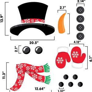 Refrigerator Magnets & 3 Handle Covers – Snowman