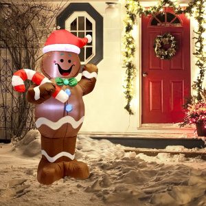 5ft Tall Gingerbread Man Inflatable