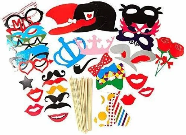 Photo Booth Props, 66 Pcs