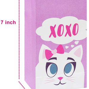 48 Pieces Valentines Day Treat Paper Bags with Different Characters