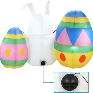 6ft LED Easter Egg and Bunny Inflatable