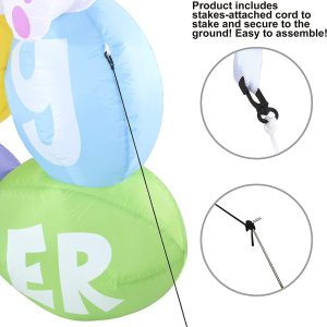 6ft LED Inflatable Happy Easter Yard Sign