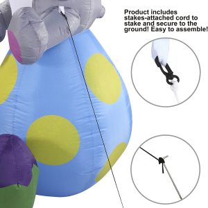 6ft LED Inflatable Easter Bunny and Eggs