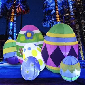 7.5ft Long LED Inflatable Easter Egg Outdoor Decoration